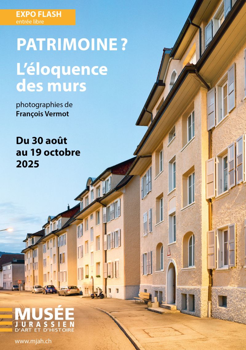 Affiche pour l'exposition PATRIMOINE ?  L’éloquence des murs